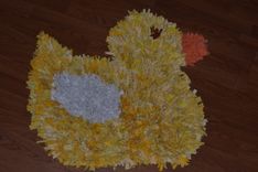 Shaggy Upcycled T-Shirt Decorative Rug 5 small
