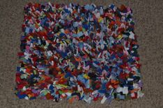 Shaggy Upcycled T-Shirt Decorative Rug 6 small