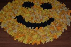 Happy Yellow Sunny Upcycled T-Shirt Shag Rug 30' 3 small
