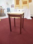 Reclaimed Mahogany And Bamboo End Table 3 small