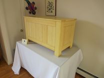 Solid Bamboo, Paneled Blanket Chest. 1 small