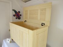 Solid Bamboo, Paneled Blanket Chest. 2 small