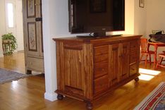 Reclaimed Pine Media Cabinet. 2 small