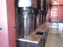 Distressed Copper Riveted Panels And Copper Bar Top 1 small