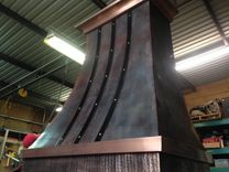 Copper Range Hood With Iron Straps 2 small