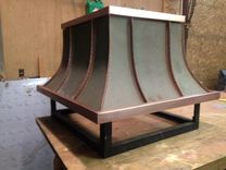 Custom Chimney Cap Using Customer's Repurposed Copper 2 small