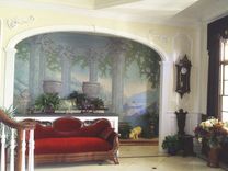 Hand-Brush-Painted – Moderate Detail- Custom Home Murals 1 small