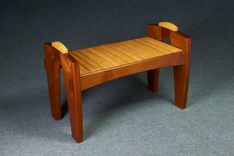 Contemporary Slatted Bench With Handles 2 small