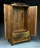 Black Walnut Wardrobe Or Armoire W. Large Dovetailed Drawer 2 small