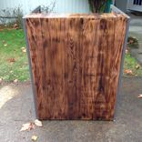 Torched Poplar And Steel Reception Desk 3 small