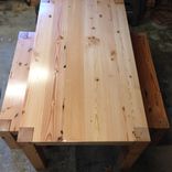 Bold, Contemporary Dining Table And Benches 2 small