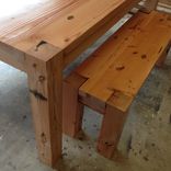 Bold, Contemporary Dining Table And Benches 5 small