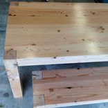 Bold, Contemporary Dining Table And Benches 6 small