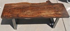 Custom Live Edge Figured Claro Walnut Coffee Table 1 small