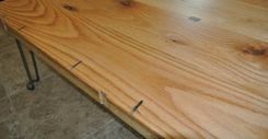 Custom Reclaimed Red Oak Coffee Table 3 small