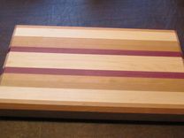 Cherry, Maple And Purple Heart Cutting Board 5 small