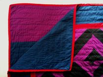 Handcrafted Hand Quilted Roman Stripe Quilt 2 small