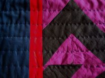 Handcrafted Hand Quilted Roman Stripe Quilt 4 small