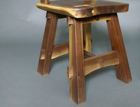 Modified Craftsman Inspired Walnut Kitchen Chairs 3 small