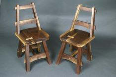 Modified Craftsman Inspired Walnut Kitchen Chairs 1 small