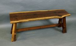 Modified Craftsman Walnut Bench With Live Edge 1 small