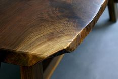 Modified Craftsman Walnut Bench With Live Edge 3 small