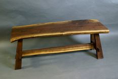 Modified Craftsman Walnut Bench With Live Edge 5 small