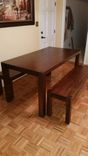 Custom Simple Dining Table With Matching Benches 1 small