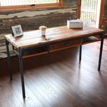 Reclaimed Wood And Steel Desk 1 small