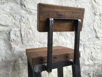 Reclaimed Wood And Steel Stool 4 small