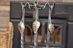 Leaf Handle Fireplace Set 2 small