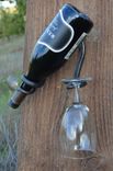 Leaf End Wall Mounted Bottle And Glass Holder 1 small