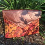 Leather Fall Leaves Envelope Clutch 1 small