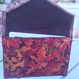 Leather Fall Leaves Envelope Clutch 3 small