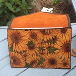 Leather Sunflower Envelope Clutch 3 small