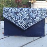 Leather Snowflake Envelope Clutch 1 small