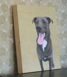 Custom Pet Portrait, Wood Panel, Personalized Pet Memorial Dog Cat, Birthday 5 small