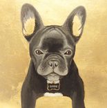 Custom Pet Portrait, Gold Leaf, Personalized Pet Memorial Dog Cat Painting, 1 small