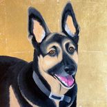 Custom Pet Portrait, Gold Leaf, Personalized Pet Memorial Dog Cat Painting, 4 small