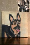 Custom Pet Portrait, Gold Leaf, Personalized Pet Memorial Dog Cat Painting, 5 small