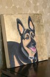 Custom Pet Portrait, Gold Leaf, Personalized Pet Memorial Dog Cat Painting, 6 small
