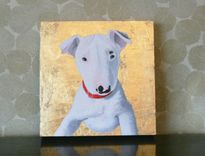 Custom Pet Portrait, Gold Leaf, Personalized Pet Memorial Dog Cat Painting, 3 small