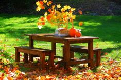 Rustic Farmhouse Dining Room Table & Bench Set 1 small