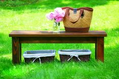 Handmade Pine Farmhouse Bench 2 small