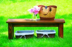 Handmade Pine Farmhouse Bench 4 small