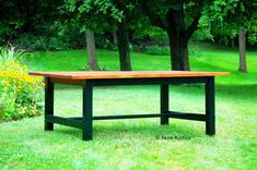 Country Rustic Farmhouse Dining Room Table & Benches 2 small