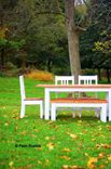 Rustic Country Cottage Farmhouse Dining Room Table, Bench & Four Chair Set 1 small