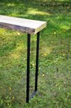 Industrial Rustic Live Edge Console Table With Waterfall Feature 5 small