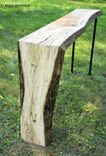 Industrial Rustic Live Edge Console Table With Waterfall Feature 2 small