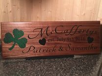 Personalized Name Sign Custom Carbon Fiber Inlay Carved Wood Plaque 3 small